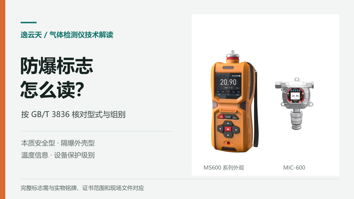 气体检测仪防爆标志怎么读？按国标分清型式、组别和温度信息