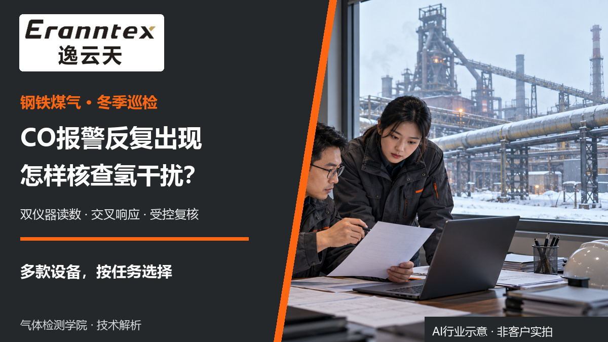 钢铁煤气区冬季巡检，CO报警怎样核查氢气交叉响应？